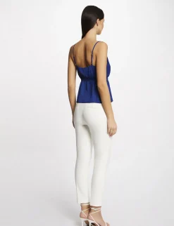 Chemises Et Blouses>Morgan Blouse Bretelles Fines A Ornements Bleu Electrique Femme | Bleu_Electrique