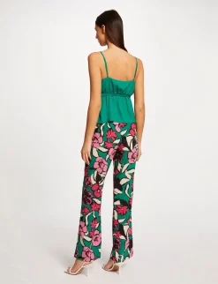 Chemises Et Blouses>Morgan Blouse Bretelles Fines A Ornements Femme | Vert