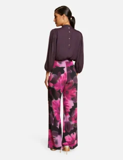 Chemises Et Blouses>Morgan Blouse Manches 3/4 Satinee Femme | Prune