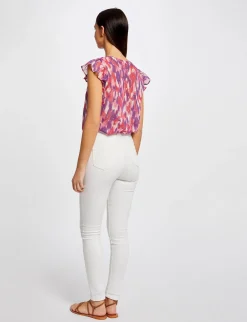 Chemises Et Blouses>Morgan Blouse Manches Courtes Imprime Abstrait Femme | Multico