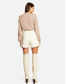 Chemises Et Blouses>Morgan Blouse Manches Longues Femme | Taupe