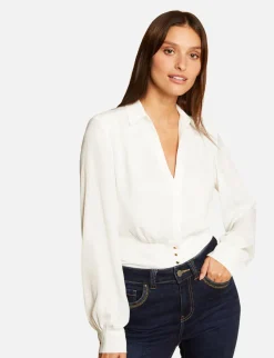 Chemises Et Blouses>Morgan Blouse Manches Longues Femme | Ecru