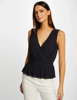 Chemises Et Blouses>Morgan Blouse Sans Manches Details Chaines Femme | Marine