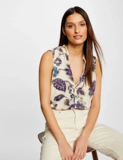 Chemises Et Blouses>Morgan Blouse Sans Manches Imprime Floral Femme | Multico