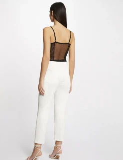 Tops Et T-Shirts>Morgan Body Bretelles Fines A Plumetis Femme | Noir