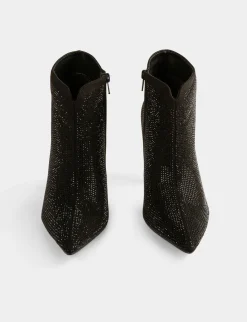 Chaussures>Morgan Bottines A Talons Avec Strass Femme | Noir