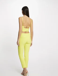 Tops Et T-Shirts>Morgan Bustier Crop Top A Ornement Dos Femme | Jaune
