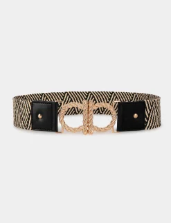 Ceintures>Morgan Ceinture A Passants Avec Effet Graphique Femme | Noir