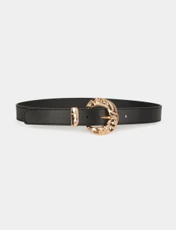 Ceintures>Morgan Ceinture Avec Boucle Martelee Femme | Noir