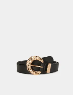 Ceintures>Morgan Ceinture Avec Boucle Martelee Femme | Noir