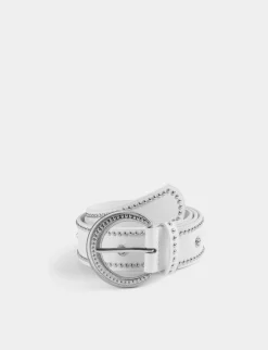 Ceintures>Morgan Ceinture Avec Clous Femme | Blanc
