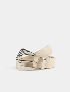 Ceintures>Morgan Ceinture Avec Ornements A Strass Femme | Beige
