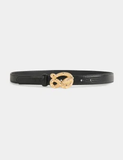 Ceintures>Morgan Ceinture Effet Python A Boucle Serpent Femme | Noir
