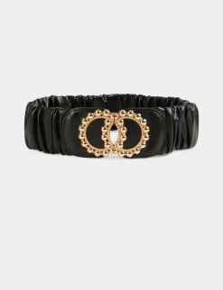 Ceintures>Morgan Ceinture Elastiquee Avec Boucles Femme | Noir