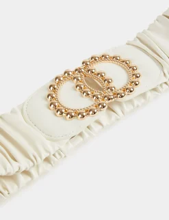 Ceintures>Morgan Ceinture Elastiquee Avec Boucles Femme | Blanc