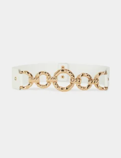 Ceintures>Morgan Ceinture Elastiquee Avec Ornement Femme | Blanc
