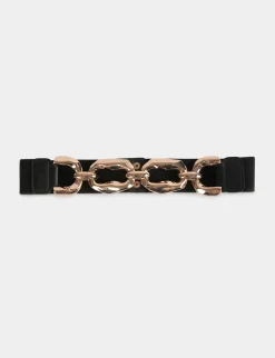 Ceintures>Morgan Ceinture Elastiquee Avec Maillons Femme | Noir