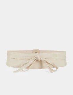 Ceintures>Morgan Ceinture Elastiquee Detail Noeud Femme | Beige