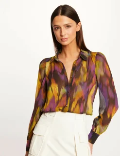 Chemises Et Blouses>Morgan Chemise Manches Longues Imprime Abstrait Femme | Multico