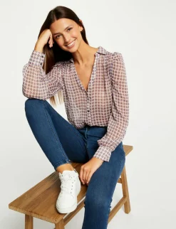 Chemises Et Blouses>Morgan Chemise Manches Longues Imprime Femme | Multico