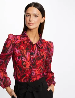 Chemises Et Blouses>Morgan Chemise Manches Longues Imprime Vegetal Femme | Multico