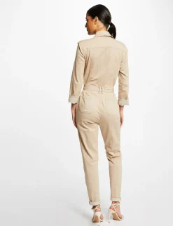 Combinaisons>Morgan Combinaison Droite Ceinturee Femme | Beige
