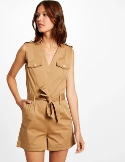 Combinaisons>Morgan Combinaison Droite Ceinturee Femme | Caramel