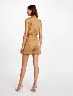Combinaisons>Morgan Combinaison Droite Ceinturee Femme | Caramel
