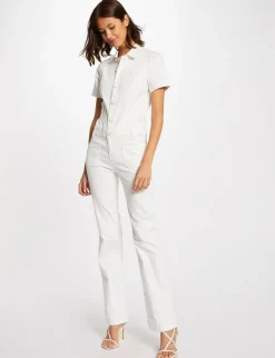 Combinaisons>Morgan Combinaison Flare Boutonnee Femme | Ecru