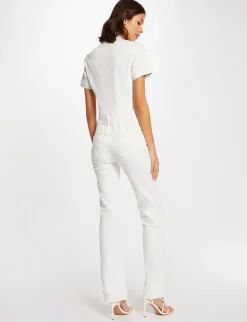 Combinaisons>Morgan Combinaison Flare Boutonnee Femme | Ecru