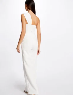 Combinaisons>Morgan Combinaison Jambe Large Asymetrique Femme | Ecru