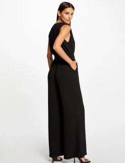 Combinaisons>Morgan Combinaison Jambe Large Detail Boucle Femme | Noir