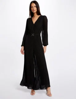 Combinaisons>Morgan Combinaison Jambes Larges Plissee Femme | Noir