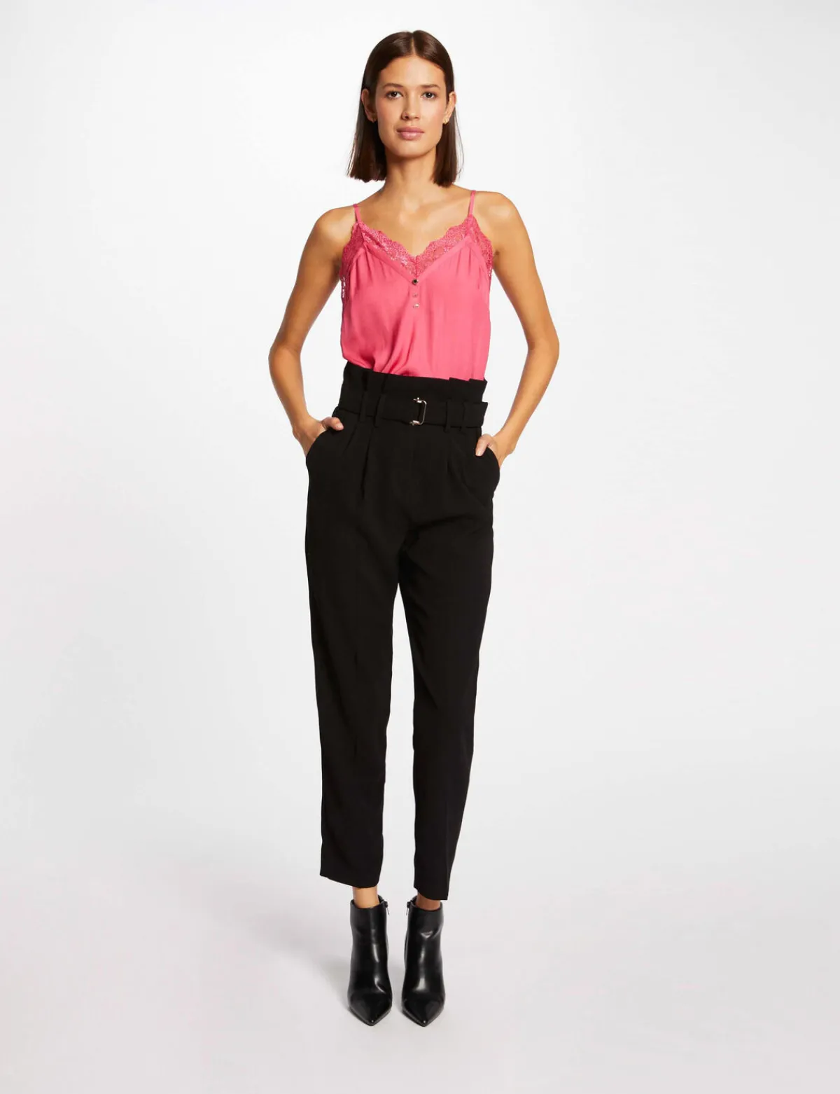 Chemises Et Blouses>Morgan Debardeur Bretelles Fines Avec Boutons Femme | Fuchsia