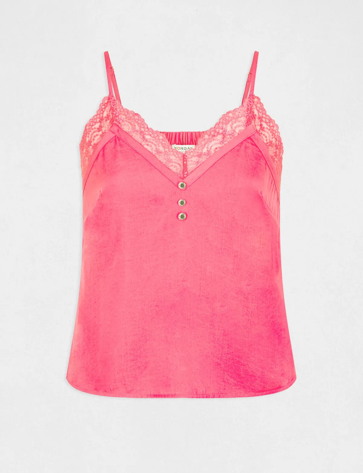 Chemises Et Blouses>Morgan Debardeur Bretelles Fines Avec Boutons Femme | Fuchsia