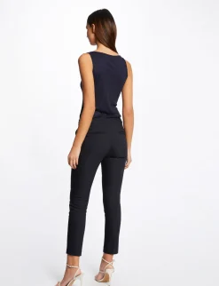 Tops Et T-Shirts>Morgan Debardeur Bretelles Larges Avec Chaines Femme | Marine