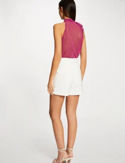 Tops Et T-Shirts>Morgan Debardeur Encolure Americaine Avec Noeud Femme | Rose