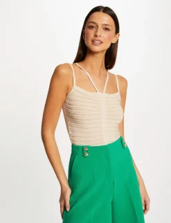 Tops Et T-Shirts>Morgan Debardeur Pull A Bretelles Vieux Rose Femme | Vieux_Rose