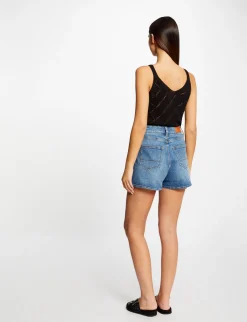 Tops Et T-Shirts>Morgan Debardeur Pull Avec Bretelles Femme | Noir