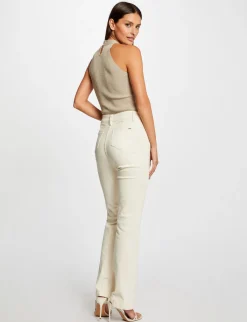 Tops Et T-Shirts>Morgan Debardeur Pull Bretelles Croisees Au Col Beige Clair Femme | Beige_Clair