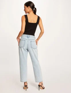 Tops Et T-Shirts>Morgan Debardeur Pull Bretelles Larges Femme | Noir