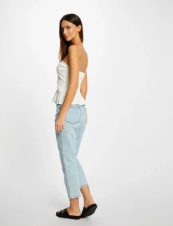 Tops Et T-Shirts>Morgan Debardeur Pull Bustier Avec Boutons Femme | Ecru