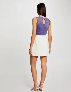 Tops Et T-Shirts>Morgan Debardeur Pull Fils Metallises Femme | Violet