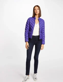 Manteaux>Morgan Doudoune Droite Zippee Femme | Violet