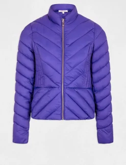 Manteaux>Morgan Doudoune Droite Zippee Femme | Violet