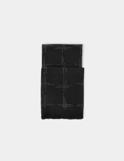 Echarpes>Morgan Echarpe Avec Strass Et Franges Femme | Noir