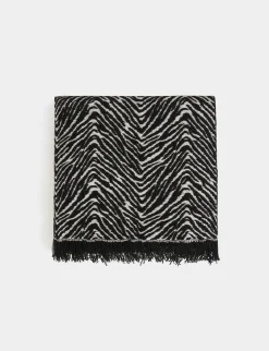 Echarpes>Morgan Echarpe Imprime Zebre Femme | Noir