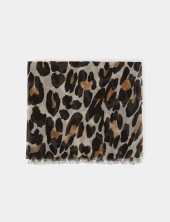 Echarpes>Morgan Foulard Imprime Animalier Femme | Marron
