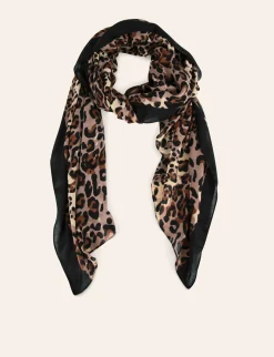 Echarpes>Morgan Foulard Imprime Animalier Femme | Marron