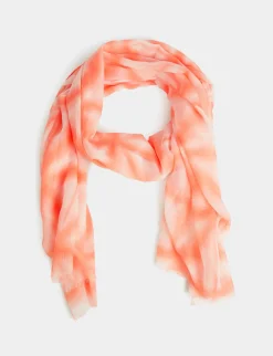 Echarpes>Morgan Foulard Imprime Tie Dye Rose Moyen Femme | Rose_Moyen